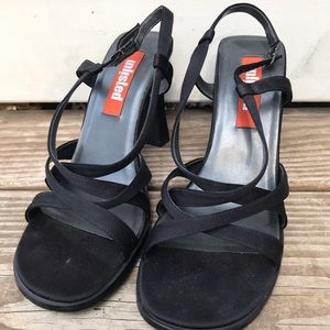 Black strappy dress shoes